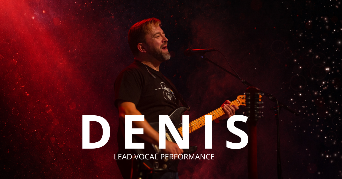 Portrait de Denis, chanteur lead et guitariste de F•L•O•Y•D