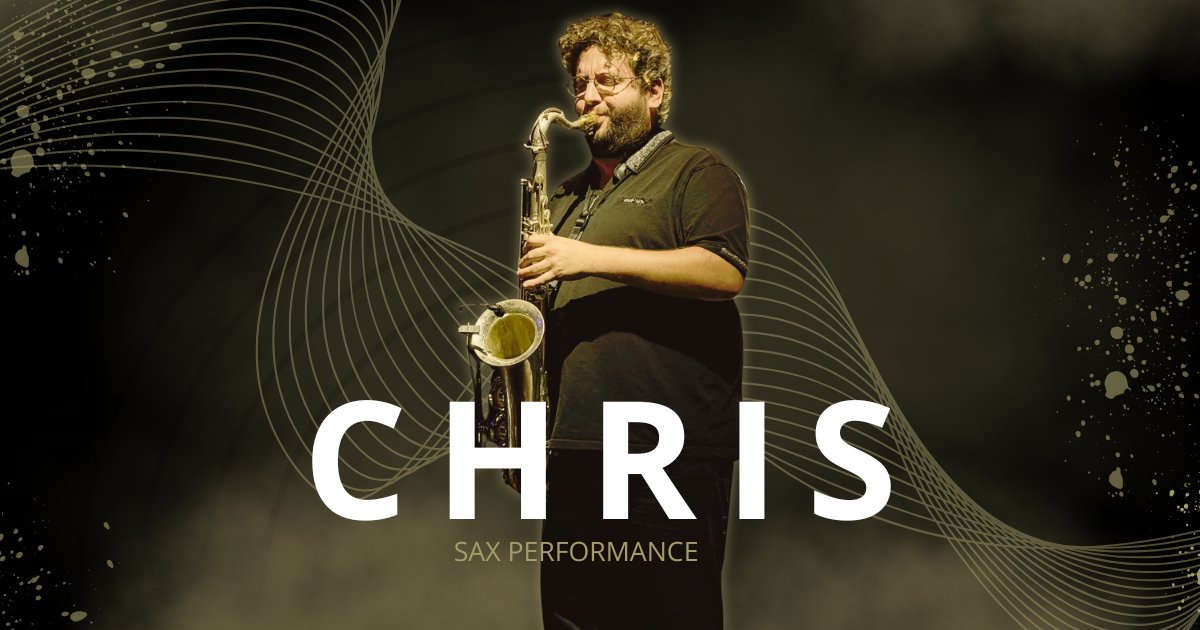 Portrait de Chris, saxophoniste de F•L•O•Y•D